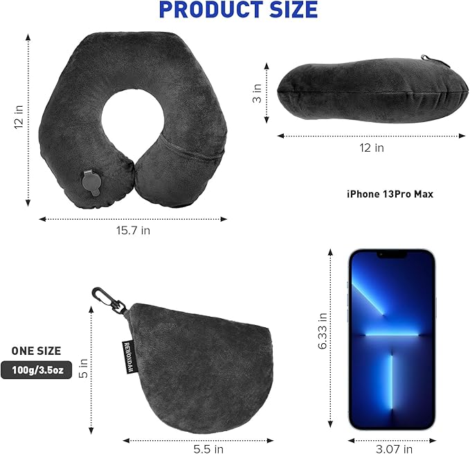 Rewondah Inflatable Travel Pillow, Inflatable Neck Pillow - Image 7