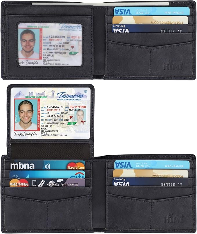 Wallet for Men-Genuine Leather RFID Blocking Bifold Stylish Wallet by WelcometoHIMI