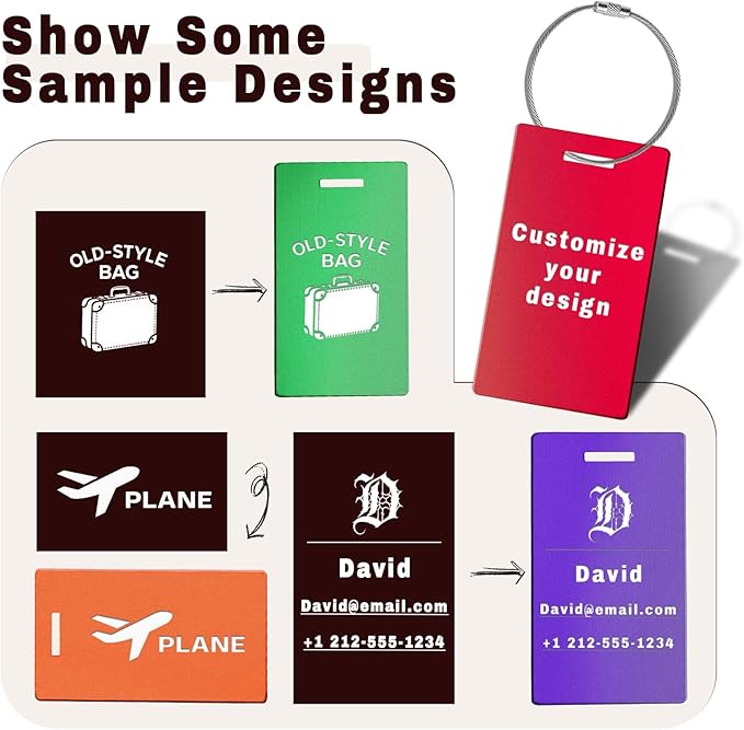 4 pcs Personalized Luggage Tags - Image 4