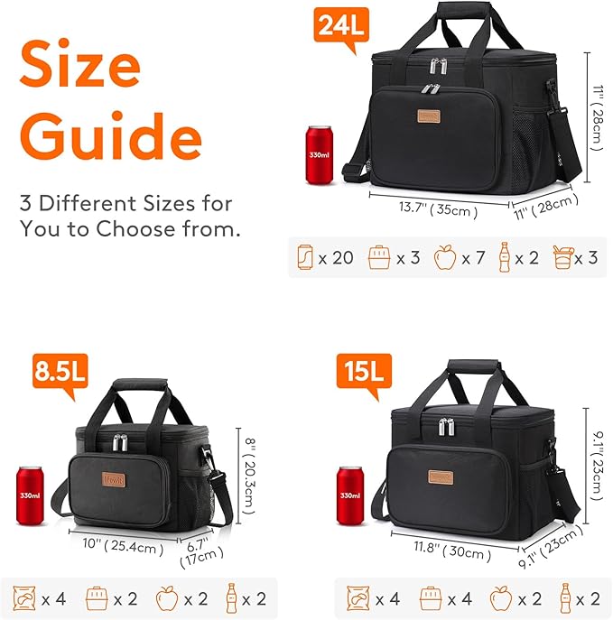 Lifewit Large Lunch Bag Insulated Lunch Box Soft Cooler Cooling Tote - Image 4