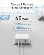 Nekmit 100W Flat USB C Charger Block, 3-Port GaN Fast Wall Charger, USB C Wall - Image 3