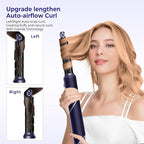 6 in 1 Hair Dryer Brush, Foldable Blow Dryer Brush with Air Styler Curler Wrap, Detachable Hot Air Brush Dry,Volumize, Straight,Curl, Negative Ion Brush Blow Dryer with Diffuser, Hair Styler Tools