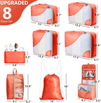 8 Set Packing Cubes for Travel, Gifts for Women Mom, Anti-Tearing Suitcase - Image 2