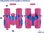 Binoculars for Kids, Girls or Boys Real Kids Binoculars in Vibrant Pink Blue - Image 4