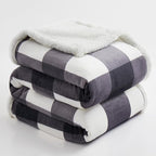 PU MEI Sherpa Blanket Fleece Throw Blanket Full Queen Plaid Thick Bed Blanket - Image 7