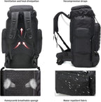 Hiking Backpack for Men 70L/100L Camping Backpack Military Rucksack Molle 3 - Image 2