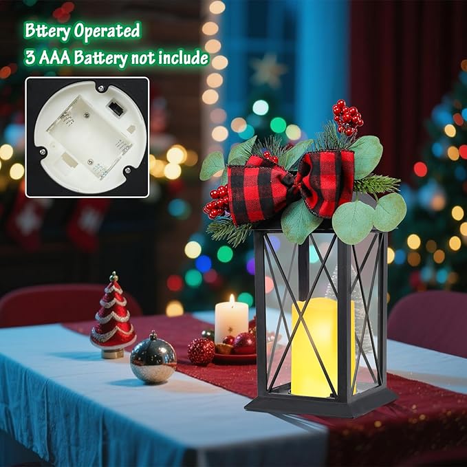 Christmas Outdoor Decor Lanterns 2 Pack, Front Porch, Gift - Image 3