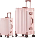 Metal All Aluminum Carry-on Luggage TSA Customs Lock Zipperless Silent Rotary by XZSP+AISU