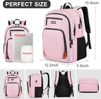 Pink Backpack for School, School BackPack for Teens, Boys and Girls, - Image 4