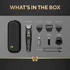 Men's Beard Trimmer - All-in-One Trimmer with Precision Dial - Premium Facial Hair Groomer - Adjustable 20 Length Setting, USB Recharge Dock, Cordless Waterproof Wet/Dry Clipper
