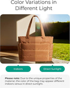 BAGSMART Tote Bag for Women, Lightweight Puffy Tote Bag - Image 3