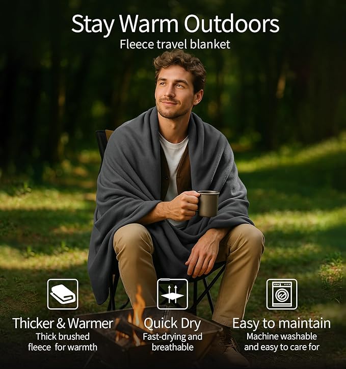 Travel Camping Blanket Lightweight and Breathable, 67 x 48 in Soft Airplane - Image 4