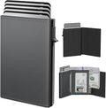 typecase Mens Wallet Card Holder: Pop Up Aluminum Case, Carbon Fiber Leather by typecase