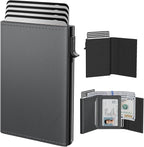 typecase Mens Wallet Card Holder: Pop Up Aluminum Case, Carbon Fiber Leather by typecase