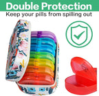 Serfeymi Weekly Travel Pill Organizer 2 Times A Day AM PM Upgraded Rainbow Pill - Image 5