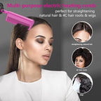 DAN Technology Electric hot Comb, Ceramic hot Comb, 500F, Temperature Adjustable, 60 min Shut Off, for Wigs, Electric straightening Comb for Black Hair