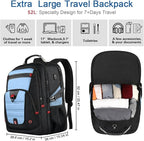 Z-MGKISS Big Backpack for Travel, 52L Large Anti-Theft Computer Backpack for - Image 4