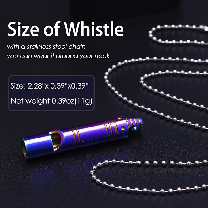 Whistle Emergency Titanium Whistle, Survival Loud Whistle Safety Whistle - Image 4