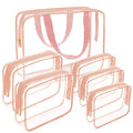APREUTY Clear Makeup Bags, TSA Approved 6 Pcs Cosmetic Makeup Bags Set Clear PVC by WelcometoAPREUTY
