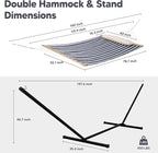 SUNCREAT Double Hammock with Stand Included, Outdoor Portable Hammock with Stand - Image 3