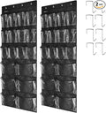2 Pack Extra Large Hanging Over Door Shoe Organizers, closet shoe organizer by TidyMaster