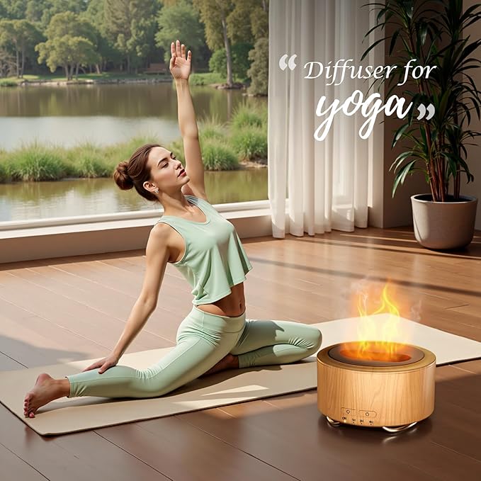 Essential Oil Diffuser for Home: 500ML Aroma Diffuser for Hotel Office Yoga Room - Humidifier with 9 Colors LED Night Light for Kids/Women Home Relaxation,Canary Yellow
