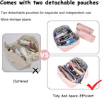 BOYATU Travel Makeup Bag Organizer Cosmetic Bag: 3 Pcs Set Make up Bags - Image 2