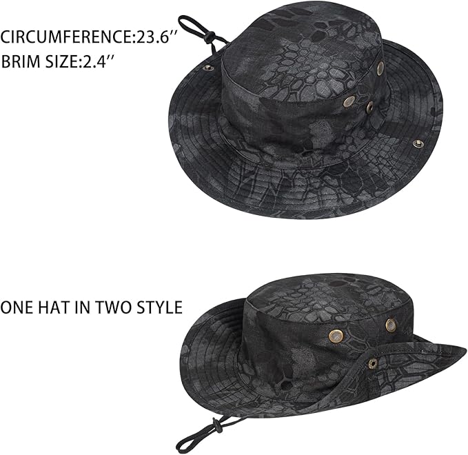 Sun Hats for Men Women Boonie Hat Foldable Fishing Hat UPF 50+ Bucket Hat for - Image 2