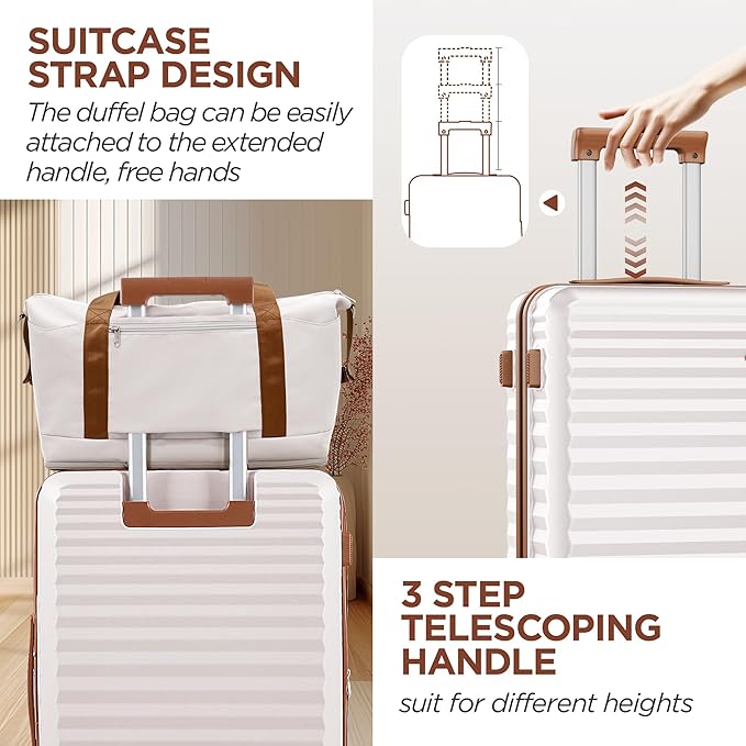 SHOWKOO Carry On Luggage Hardshell Lightweight Luggage Set, Suitcase - Image 5