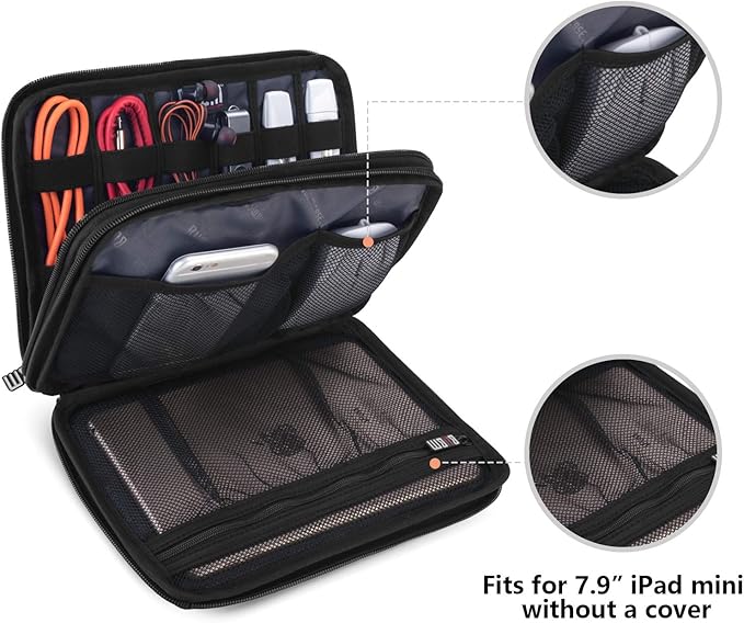 BUBM Double Layer Electronic Accessories Organizer, Travel Gear Bag - Image 3