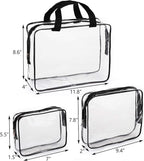 Hedume Set of 9 Clear Makeup Bags, TSA Approved Clear Toiletry Bag Set - Image 3