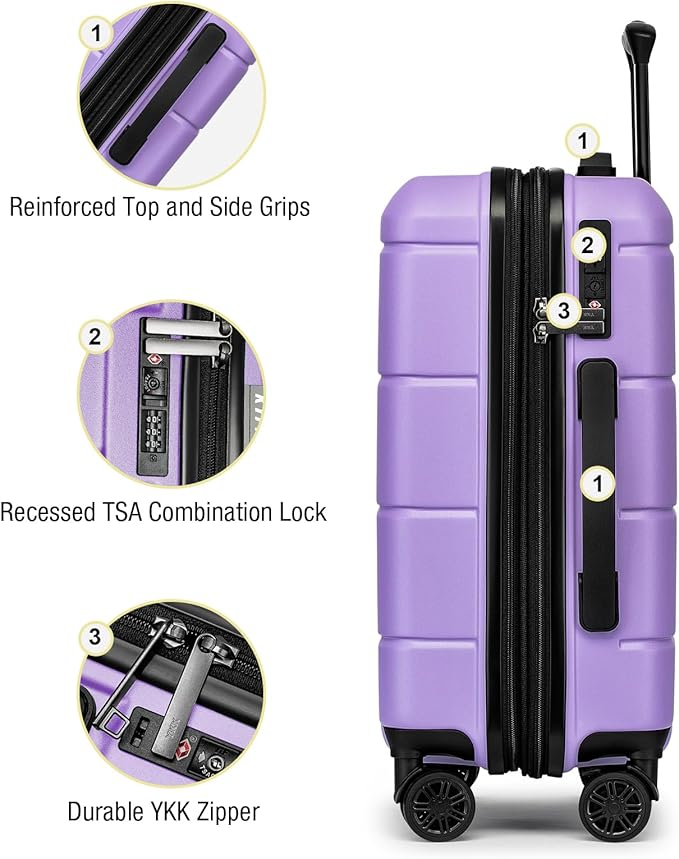 KYME Hardside Expandable Carry On Luggage 22x14x9 Airline Approved - Image 6