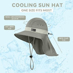Sukeen Cooling Sun Hat for Men Women UPF50+ Wide Brim Fishing Hat - Image 6
