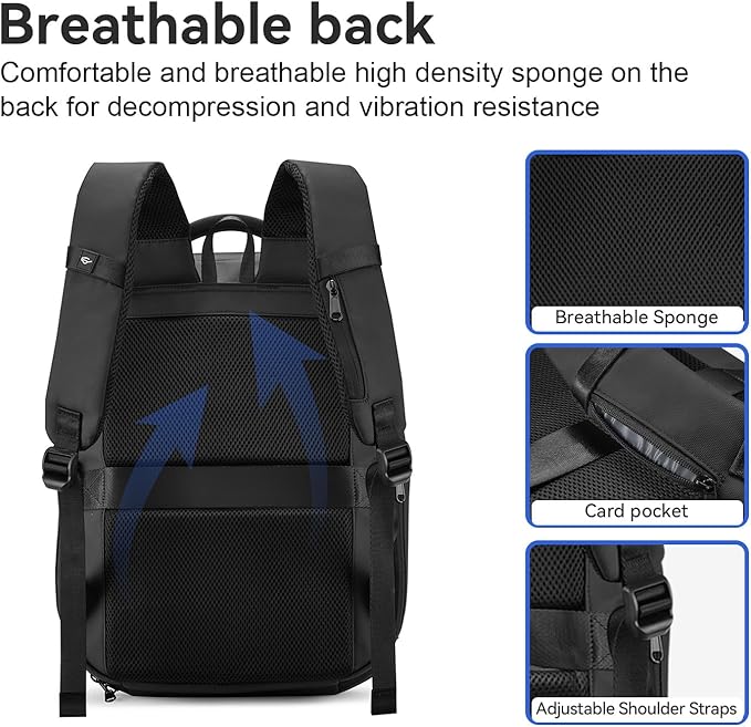 SOKOK Carry On Travel Backpack Waterproof Business Backpack Expandable - Image 7