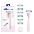 Women's Razor Shave Kit, 1 Rose Razor Handle + 6 Blade Refills by ThePerfectShave