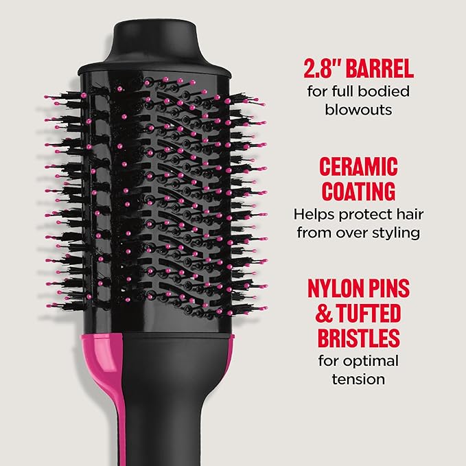 REVLON One-Step Volumizer, Blow Dryer Brush for Easy Salon-Style Blowouts, Revlon Blow Dry Brush is Great for All Hair Types and Lengths (Black)