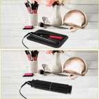 Large Heat-Resistant Mat for Styling Tools - 12"x9" Professional Flat Iron Mat, Travel Silicone Mat for Curling Irons, Hair Straighteners, Blow Dryers, and Salon Appliances, Black
