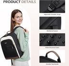 Laptop Backpack for Women Travel Carry On Bag Weekender Business Multilayer - Image 5