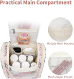 Narwey Small Hanging Toiletry Bag Women Travel Makeup Bag Organizer Toiletries - Image 3