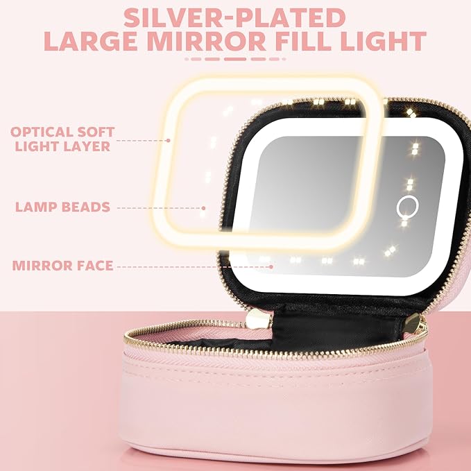 Small Makeup Bag Travel Train Case - Image 4