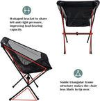 Ultra-Light Folding Camping Chair, All-Aluminum Frame, Surper Breathable Fabric - Image 6