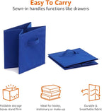 Amazon Basics Cube Organizer Storage Bins Handles, Collapsible Fabric, - Image 4