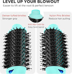 Hot Air Brush, Aima Beauty Professional One Step Hair Dryer & Volumizer 4 in 1 Upgrade Anti-Scald Negative Ionic Technology for All Hair Types, Light Green