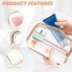 AURUZA 6 Pack Travel Toiletry Bag, TSA Approved Cosmetic Bag - Image 3