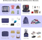 BAGAIL 8 Set Packing Cubes Luggage Packing Organizers - Image 5