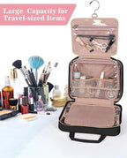 Black Toiletry Bag, Makeup Organizer, Travel Bag - Image 3