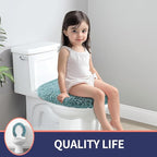 Microfiber Elongated Toilet Seat Cover 19.5"x 15" Machine Washable Solid Toilet - Image 5