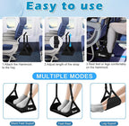 Yotako Airplane Foot Hammock-Removable Wide Bamboo Airplane Foot Rest - Image 6