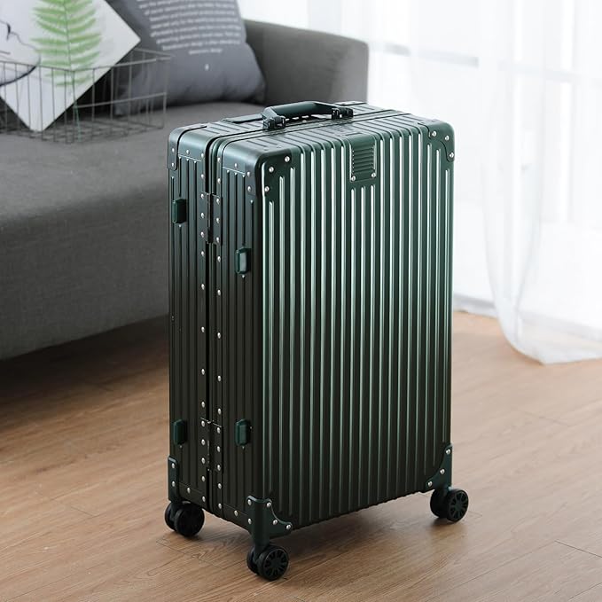 Metal All Aluminum Carry-on Luggage TSA Customs Lock Zipperless Silent Rotary - Image 8