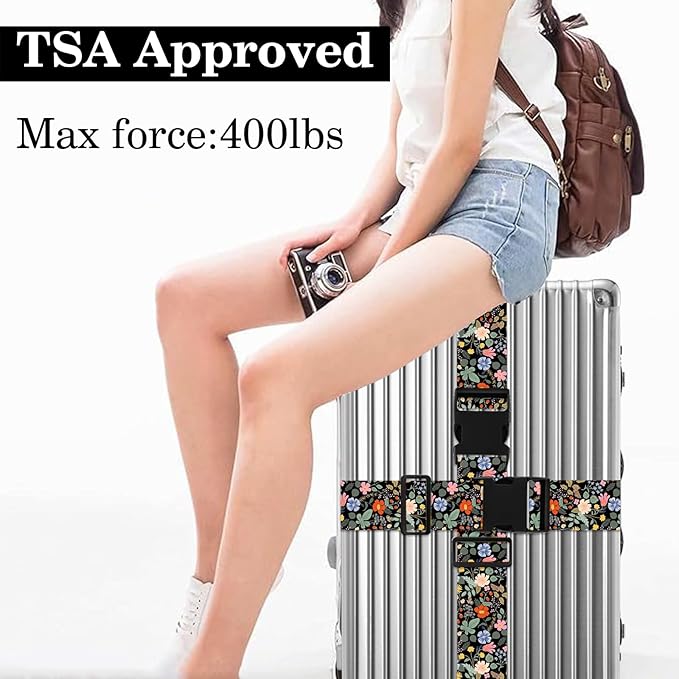 Wildflower Luggage Straps for Suitcases TSA Approved, Luggage Identifiers for - Image 5